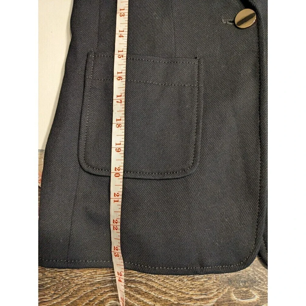 LOFT Women's One Button Blazer Suit Jacket Black Size 00 Petite‎